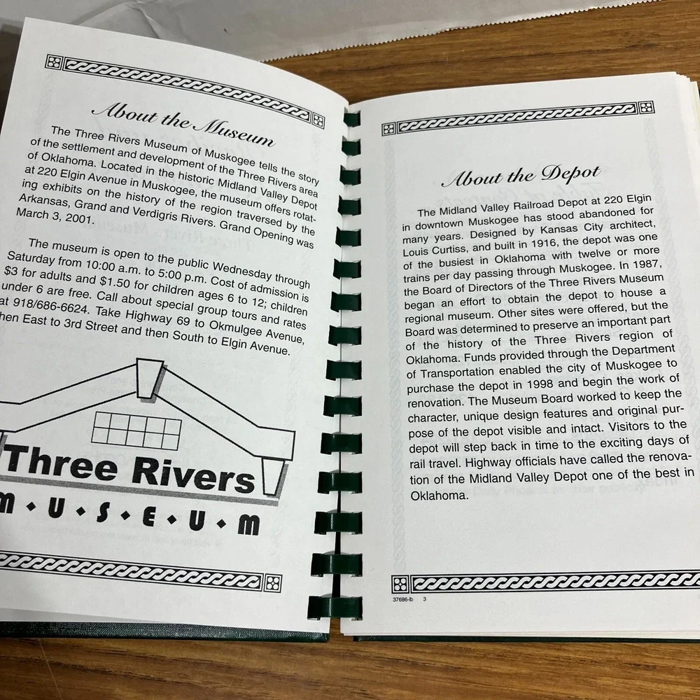 Muskogee Oklahoma Three Rivers Museum 2001 Cookbook Recipes & Remembrances